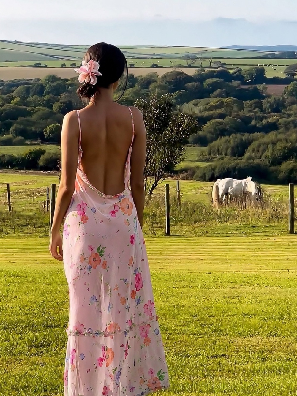 Vintage Victoria's Secret Sheer Floral Maxi Dress - Picture 7 of 7